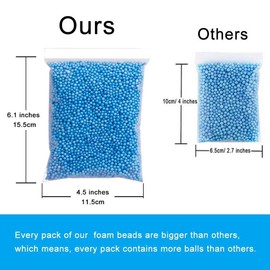 Foam Balls for Slime,16 Sets with Slime Tools (120000 pcs) 0.08-0.32 inch Colorful Styrofoam Balls Beads Mini Small Foam Beads for Slime Decorative Ball Arts DIY Crafts Supplies for Homemade Slime