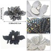 Capiant 2 Pair Rhinestone Flower Shoe Clips, Crystal Floral Embellishments