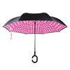 Parquet Pink Big Polka Dot Double Layer Inverted Umbrellas -
