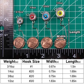 Dr.Fish 10 Pack Swimbait Jig Heads Bass Fishing Jig Texas Jig Head Weedless EWG Hooks Freshwater Fishing Lure Jig Shaky Jig 1/4oz White