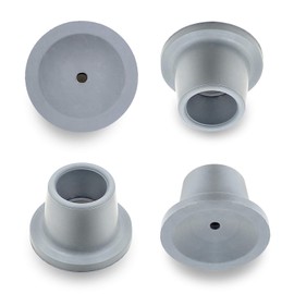 Amgiimor 4Pcs 1-1/8" I.D Grey Replacement Feet Rubber Suction Cup Feet - Metal Insert Reinforced for Shower Chair Bath Seat Shower Stools Transfer Bench Non-Skid Shower Bench Tub Transfer Benches