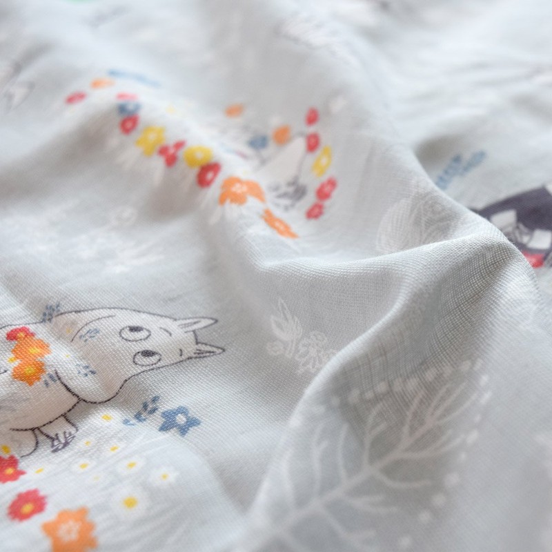 Moomin Double Gauze Fitted Sheet Baby Made in Japan Double