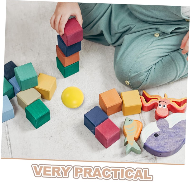 Abaodam 3 Pcs Wooden Croquet Balls Durable Lawn Game Accessories