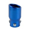 Blue Round Shape Car Exhaust Muffler Tip Straight Pipe 63mm