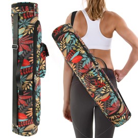 Yoga Mat Bag Yoga Mat Carrier Bag Portable Yoga Mat Carrier Bag for Most Yoga Mats with Storage Pockets with Adjustable Strap for Women Men Yoga Duffle