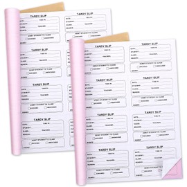 Engrowtic 1600 Pcs Tardy Slip Book with Carbonless Duplicates Tardy Slips Per Book Easy Removal Tear Carbonless Form Register Copy Notebook for School Recording Student Late Arrivals