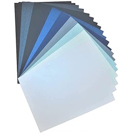Netuno 20 Sheets Coloured Paper Set in Blue DIN A4 210 x 297 mm Coloured Paper for Crafts Colourful Paper Set Children Adults Creative Work Art Decoration Card Boxes Blue