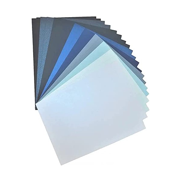 Netuno 20 Sheets Coloured Paper Set in Blue DIN A4