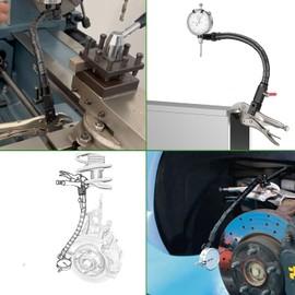 HDLNKAK Premium Disc and Rotor/Ball Joint Gage, 1'' by 0.001'' Indicator and 360 Deg Flexible Stem Holder,Automobile Brake disc Flatness Measurement Tool