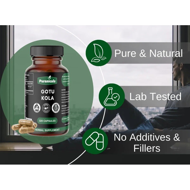 Gotu Kola Energia Mental Max Potente 320cap Americano Prime