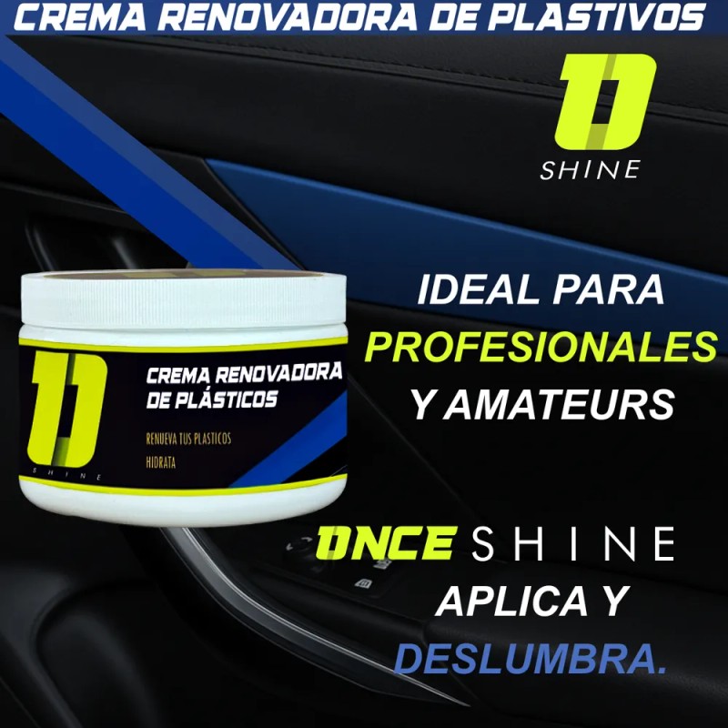 Crema Restaurador De Plasticos Once Shine Para Interiores Blanco