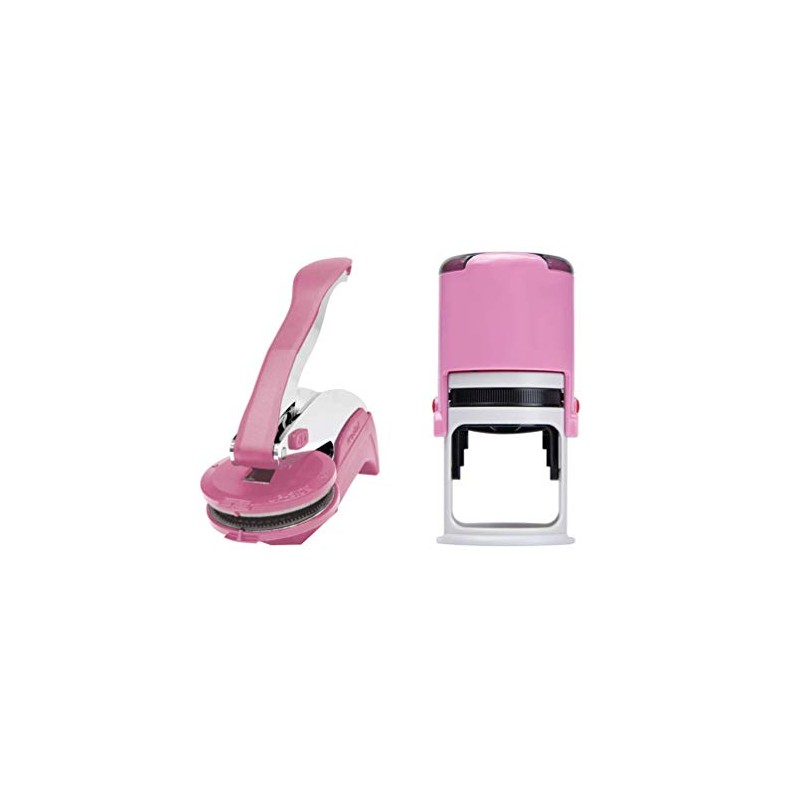 Ohio Notary Seal Embosser Bundle with Round Self Inking Stamp