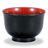Mitani M14679-0 Yamanaka Lacquerware Soup Bowl, Black, 4.2 inches (10.7
