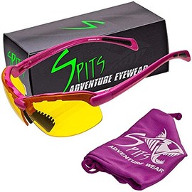 Spits Eyewear Top Or Bottom Bifocal Safety Glasses (Frame Color: Pink, Magnifier: 2.00 Bottom Clear)