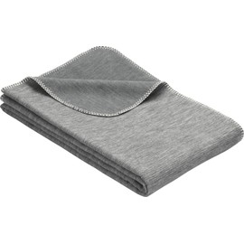 IBENA Neutral Colored Pure Organic Cotton Bedspread Blanket Grey