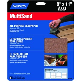 Norton 7660747735 General Purpose MultiSand Sheet, 11 in x 9 in, 100 Grit