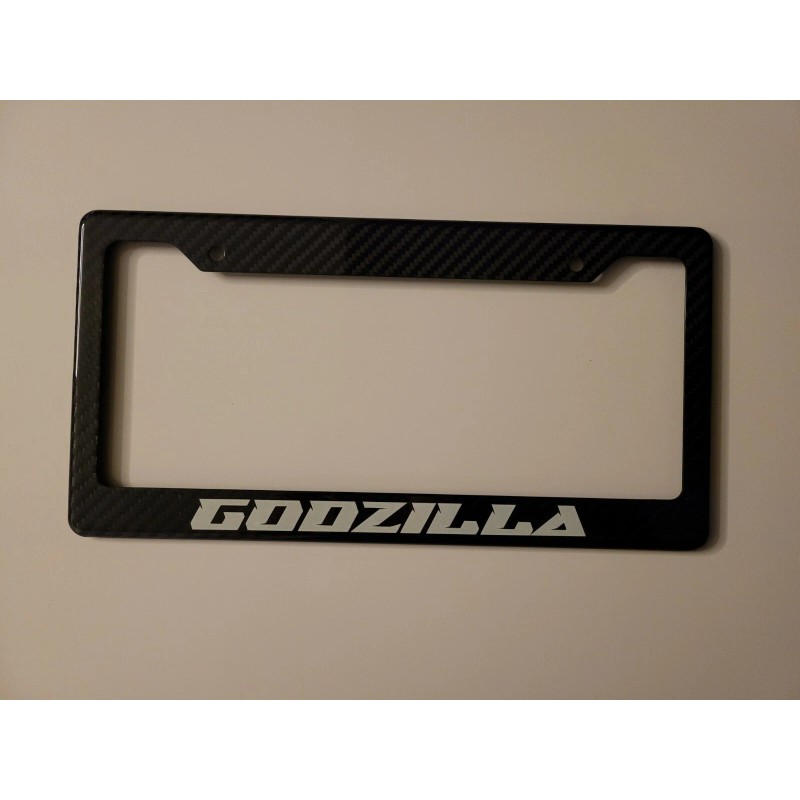 Godzilla GTR (Glowing) Godzilla GTR 100% Carbon Fiber License Plate