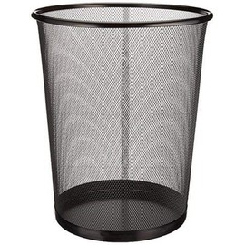 EUROXANTY® Wastepaper Bin | Office Dustbin | Round Bin | Waste Bin | Office Waste Basket | Black | Metal Mesh