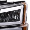 2Pcs Chrome Housing Amber Corner Headlights for 2003-2007 Chevy Silverado/Avalanche,
