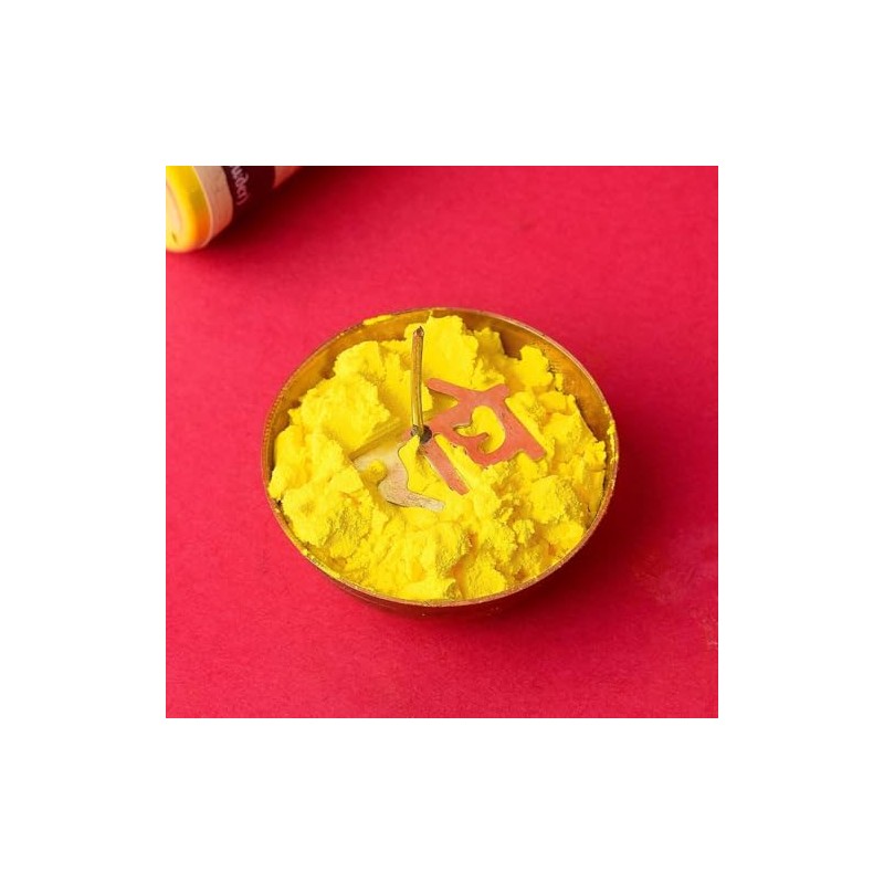 SATVIK Set of 2 Yellow Saffron Chandan Tikka Powder for