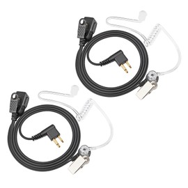 HYS Walkie Talkie Earpiece, Covert Air Tube, PTT with Micrphone, Security Headset Comaptible with Motorola CP040 DP1400 GP300 Two Way Radio (2 pcs)