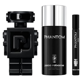 Paco Rabanne Phantom 3-Piece Set for Men, (3.4 Oz Parfum + 5.1 Oz Deodorant Spray + 0.33 Oz Parfum Travel Spray)