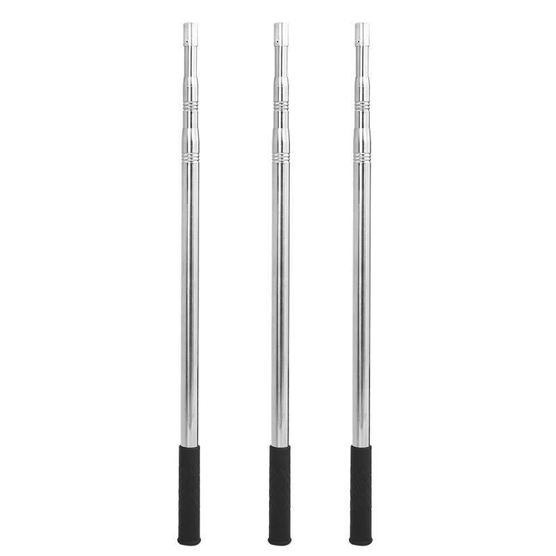3Pcs 8mm Stainless Steel Harpoon Rod Diddle Net Stick Fishing