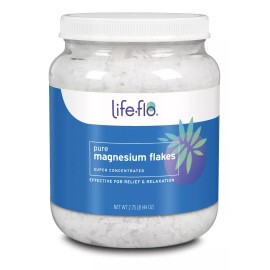 Life-flo Copos De Magnesio Puro Para Baño Relajante Rejuvene