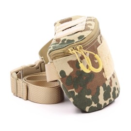 Zentauron Tactical Bum Bag 1.25 L Made of Cordura - MOLLE Waist Bag with 2 Compartments & Velcro Surface for EDC, IFAK & Outdoor - Waist Belt 70-120 cm - Robust Belt Bag for Military, Hiking & Leisure