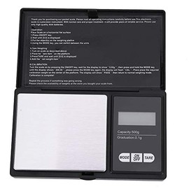 Digital Scales Mini High Precision LED Digital Pocket Scales Gold Silver Diamond Jewellery Stone Measuring Tools Balance (500g/0.1g)