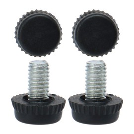 Sourcingmap M6 x 10 x 15mm Leveling Feet Adjustable Leveler Floor Protector Cover Pad for House Furniture Desk Table Chair Leg 4 Pack