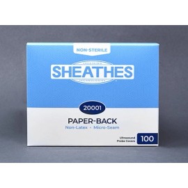 SHEATHES Non-Latex LF Free Ultrasound Probe Covers 1"Dx9"L 100/BX PAPER BACK
