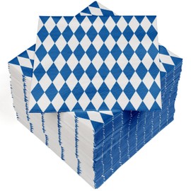 HEKU 100 napkins, 3-ply, 33 x 33 cm, Bavarian blue, absorbent and practical packaging, ideal for special occasions