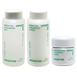 Innisfree Green Tea Hyaluronic Acid 3 types (skin + lotion + cream) / 이니스프리 그린티 히알루론산 3종구성(스킨+로션+크림)