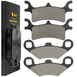 Caltric Brake Pads for Polaris Scrambler 500 4X4 2005 06 07 08 09-2012 Front Rear Brakes