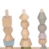Stack Matching Set Educational Wood with 10 Cards Geometric Shape