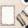 Current Vibrant Pink Spring Floral Lined Shopping Memo Notepad -