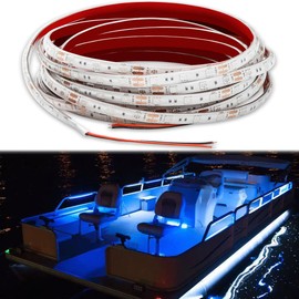 Seaponer Pontoon Boat Light, Marine Led Light Strip for Duck Jon Bass Sailboat Kayak, Led Flex Lighting for Deck Accent Courtesy Interior Lights Fishing Night, 12v, 5m(16.4ft)