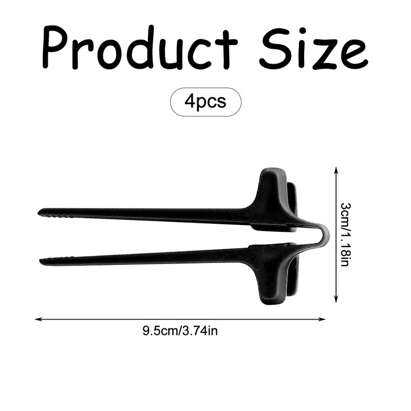Tabanzhe 4PCS Plastic Finger Chopsticks,Reusable Snack Chopsticks Tweezer Tongs Food