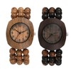 Avaner Women's Elastic Wrist Watches: Wooden Beaded Handmade Stretch Strap
