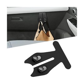 Zpana Car Co-Pilot Glove Box Hooks, Leather Metal Vehicle Passenger Seat Hanger for Handbag Purse Umbrellas, Multifunctional Auto Interior Storage Organizer, Universal for SUV Sedan Truck (Black)