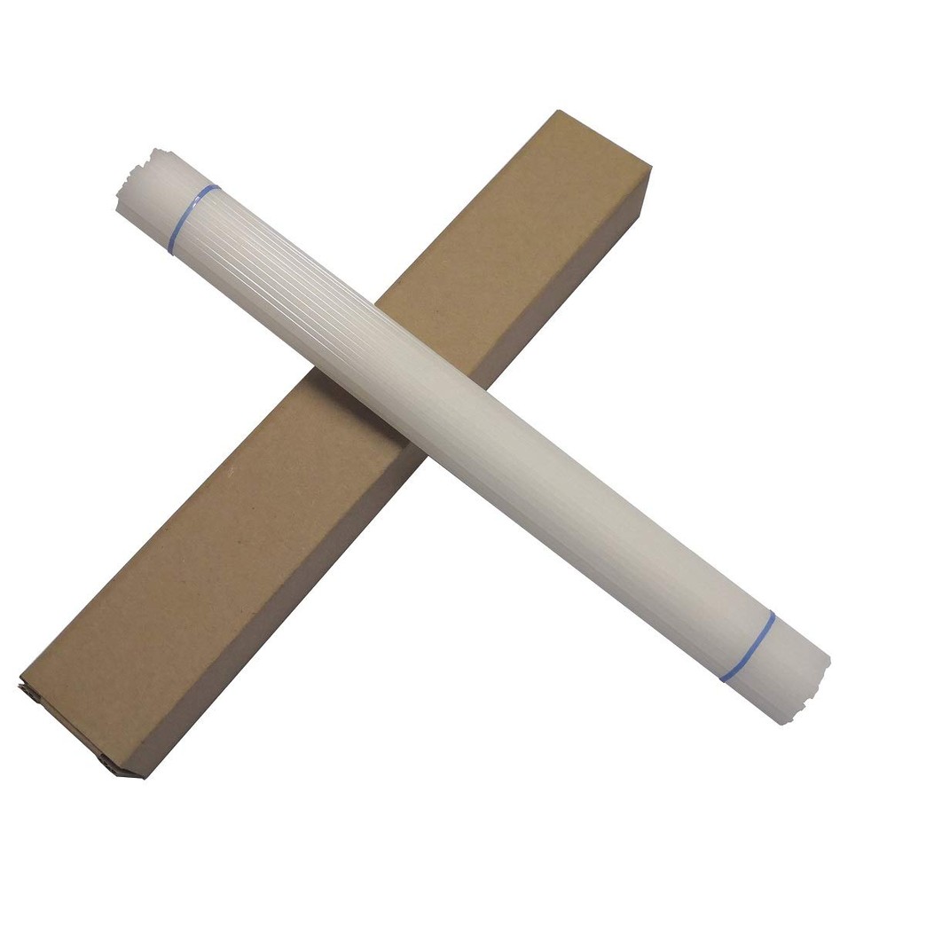 52Ft/16 meters Length ，0.2"W x 0.1"H 50pcs White PE HDPE Plastic Welding Rods 