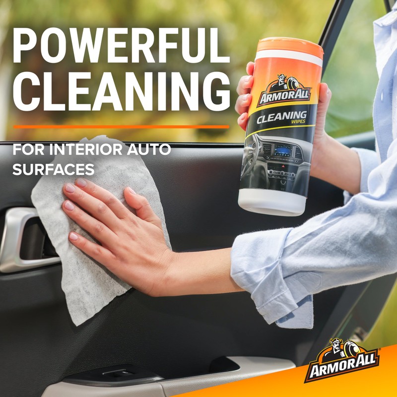 Armor All Interior Car Cleaning Wipes, Car Wipes for Dirt