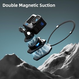 SUREWO Magnetic Quick Release Chest Mount,Magnetic Selfie Neck Holder Mount with Neck Strap Compatible with Go pro Hero 13/12/11/10/9/8/7/6,DJI Osmo Action 5 pro/4/3/2 and More