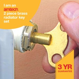 Amtech C3110 2 Piece Brass Radiator Key Set