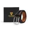 VRLEGEND Men's Leather Belt 35 mm for Business and Formal