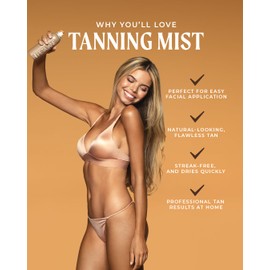 Peta Jane Sunless Tanning Mist 7oz - Made in the USA - Lightweight, Non-Sticky, Streak-Free, Vegan, Natural-Looking Glow