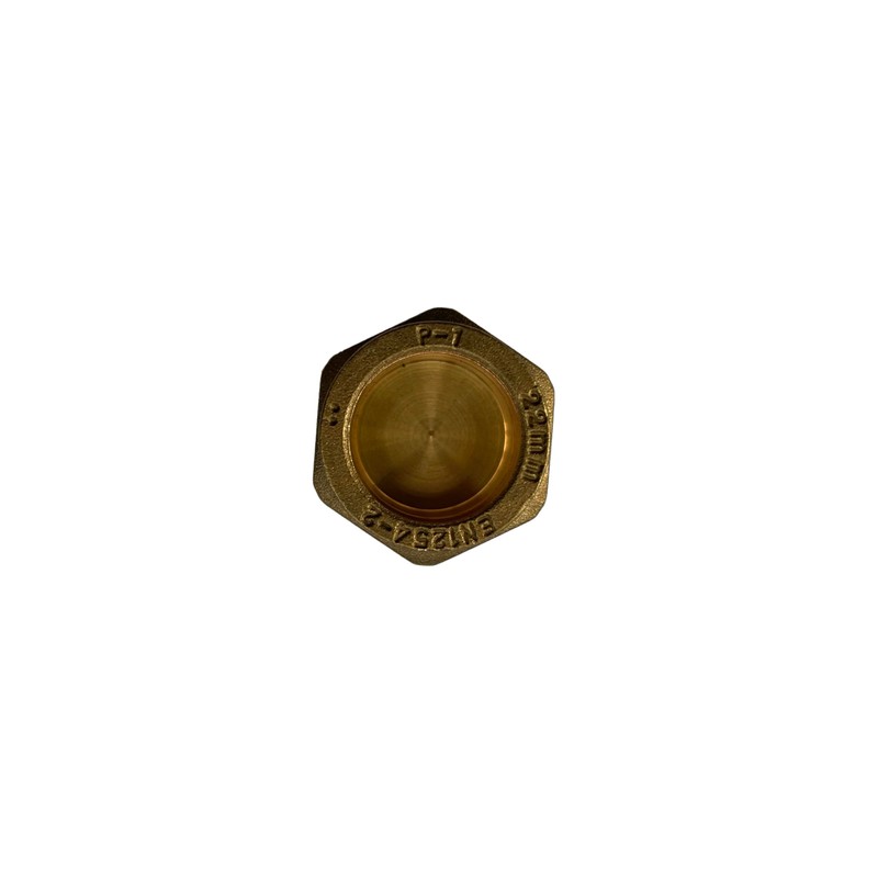 WRAS 22mm Brass Compression Stop End Blank Cap for Copper