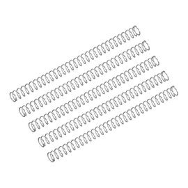 uxcell Compression Spring, 5Pcs 304 Stainless Steel, 3mm OD, 0.3mm Wire Size, 50mm Free Length, Silver Tone