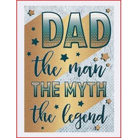 Words N Wishes Dad Birthday Card - Dad The Man The Myth The Legend